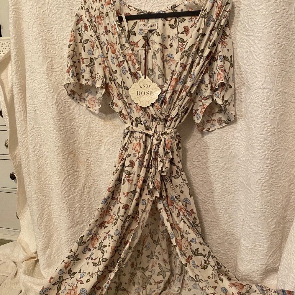 NWT floral wrap maxi dress